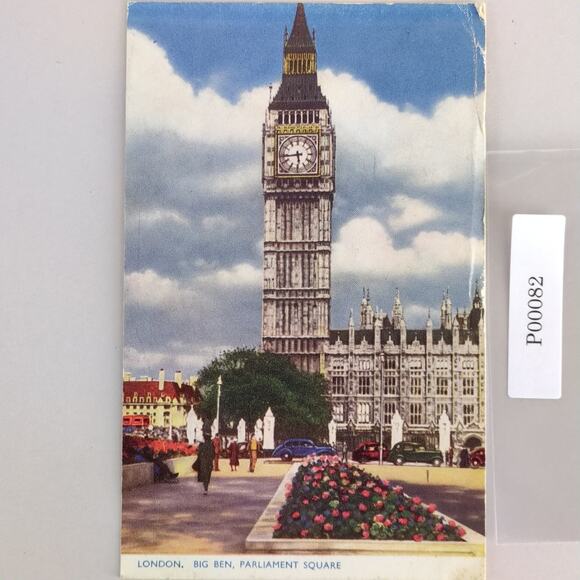 Vintage 1954 Postcard Big Ben Parliament Square London England UK Photochrom - Picture 1 of 2